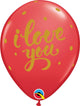 I Love You Bold Script Red 11″ Latex Balloons (50)