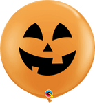 Qualatex Latex Jolly Jack o lantern Halloween Pumpkin 36” Latex Balloons (2 count)