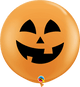Globos de látex Jolly Jack o Lantern Halloween Pumpkin 36" (2 unidades)