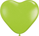 Globos de látex de 6″ con corazón verde lima (100 unidades)