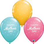 Qualatex Latex Mother's Day Petite Polka Dots 11″ Latex Balloons (50 count)