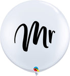 Qualatex Latex Mr. White 36″ Latex Balloons (2 count)