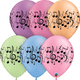 Globos Latex 11″ Notas Musicales (50)