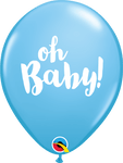 Qualatex Latex Pale Blue Oh Baby! 11″ Latex Balloons (50 count)