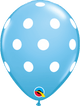 Pale Blue with White Big Polka Dots 11″ Latex Balloons (50)