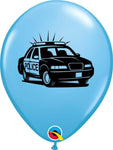 Qualatex Latex Pastel Blue Police Car 11″ Latex Balloons (50 count)