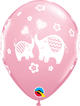 Pink It's a Girl Elephants Globos de látex de 11″ (50 unidades)