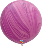 Qualatex Latex Pink & Violet SuperAgate 30″ Latex Balloons (2 count)