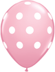 Pink with White Big Polka Dots 11″ Latex Balloons (50)