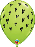 Qualatex Latex Prickly Heart Seeds Lime Green 11″ Latex Balloons (50 count)