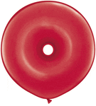Qualatex Latex Qualatex Geo Donut Latex - Ruby Red 16″ Latex Balloons (25CT count)
