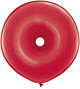 Globos de látex rojo rubí de 16″ Geo Donut (25 unidades)