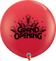 Red Grand Opening Stars 3′ Latex Balloons (2 count)