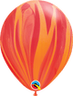 Red Orange Rainbow SuperAgate 11″ Latex Balloons (25)