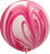 Globos de látex SuperAgate rojo y blanco de 30″ (2 unidades)