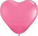 Rosa 11″ Globos Latex Corazón (100)