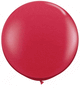 Globos de látex rojo rubí de 36″ (3′ esféricos) (2)