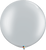 Qualatex Latex Silver 30" Round Latex Balloon (2 count)