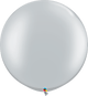 Silver 30″ Round Latex Balloon (2 count)