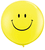 Qualatex Latex Smiley Face Yellow 36″ Latex Balloons (2 count)