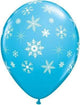 Copos de Nieve y Destellos A-Round Globos de Látex de 11″ (50)