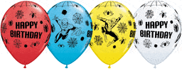 Qualatex Latex Spiderman Birthday Assorted 11″ Latex Balloons (25)