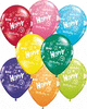 Stars and Swirls Happy Birthday 11″ Latex Balloons (50 count)