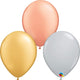 Tricolor Metallic Assortment 11″ Latex Balloons (100)