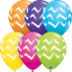 Surtido tropical Chevron Stripes Globos de látex de 11″ (50 unidades)