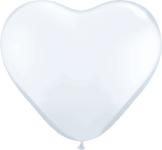 White 11″ Heart Latex Balloons (100)