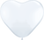 Globos Latex Blancos 11″ Corazón (100)