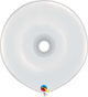 White Geo Donut 16″ Latex Balloons (25 count)