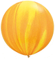 Globos de látex amarillos y naranjas SuperAgate de 30″ (2 unidades)