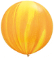 Yellow & Orange SuperAgate 30″ Latex Balloons (2 count)