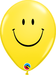 Qualatex Latex Yellow Smile Face 11″ Latex Balloons (50 count)