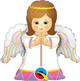 14" Angel Girl Balloon (requires heat-sealing)