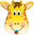 Globo Jolly Giraffe de 14" (requiere termosellado)