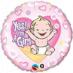 Globo de microfoil Baby Yes im A Girl de 18"