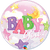 Qualatex Mylar & Foil 22" Baby Girl Moon & Stars Bubble Balloon