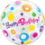 Qualatex Mylar & Foil 22" Birthday Cupcake & Dots Bubble Balloon