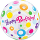 Cupcake de cumpleaños de 22" y globo de burbujas con puntos