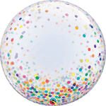 Qualatex Mylar & Foil 24" Colorful Confetti Dots Bubble Balloon