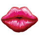 Globo rojo grande de labios Kissy de 30"