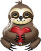 Adorable Sloth with Heart 39″ Balloon