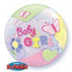 Baby Girl Butterfly Globo Burbuja 22″