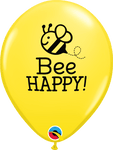 Qualatex Mylar & Foil Bee Happy Bumble Bee Yellow 11″ Balloons (50 count)