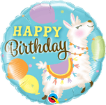 Qualatex Mylar & Foil Birthday Llama 18″ Foil Balloon