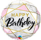Birthday Marble Rectangles 18″ Balloon
