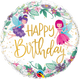 Birthday Wild Flower Fairies 18″ Balloon