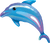 Qualatex Mylar & Foil Blue 42″ Giant Delightful Dolphin Balloon